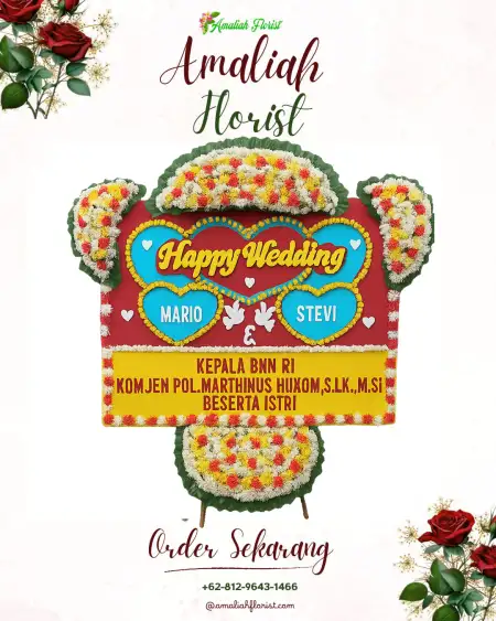 Papan Bunga Pernikahan Girian Indah
